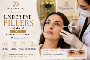Under Eye Fillers Islamabad 2026 Complete Guide by Dr. Lubna Zahir. Benefits: reduces dark circles and restores volume